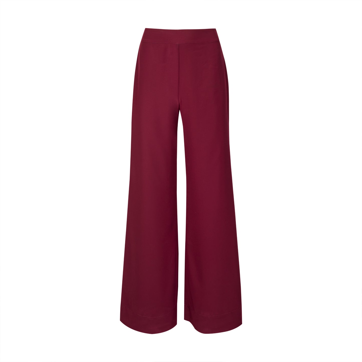 Wide Flare Burgundy Pants