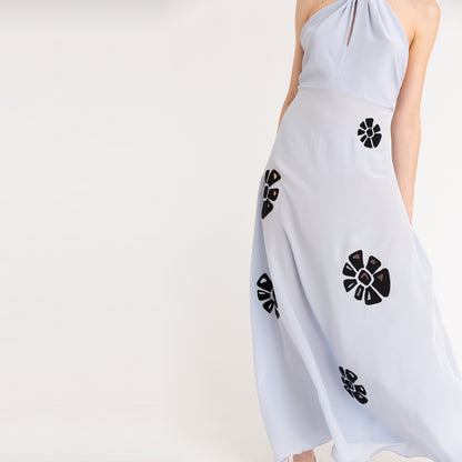 Halterneck Embroidered Dress