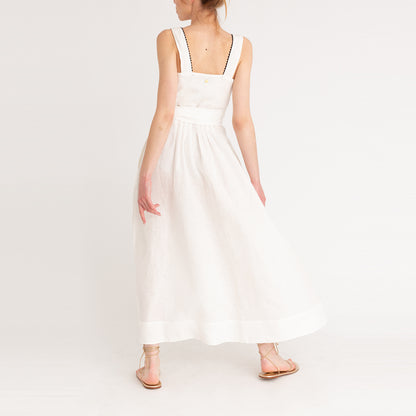 Wrap Linen Midi Dress