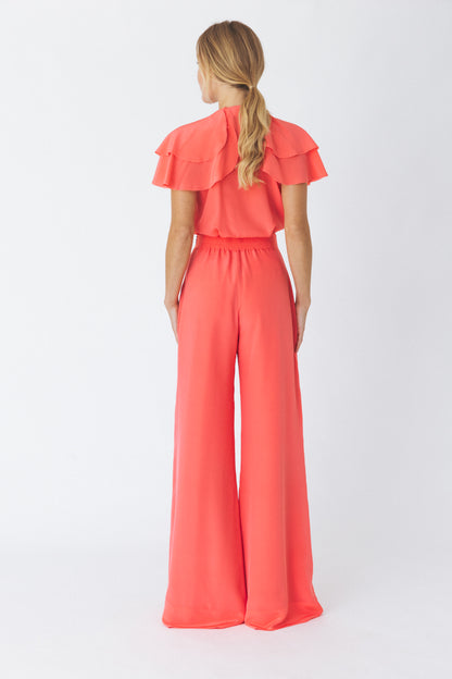 Crepe de Chine Orange Pants