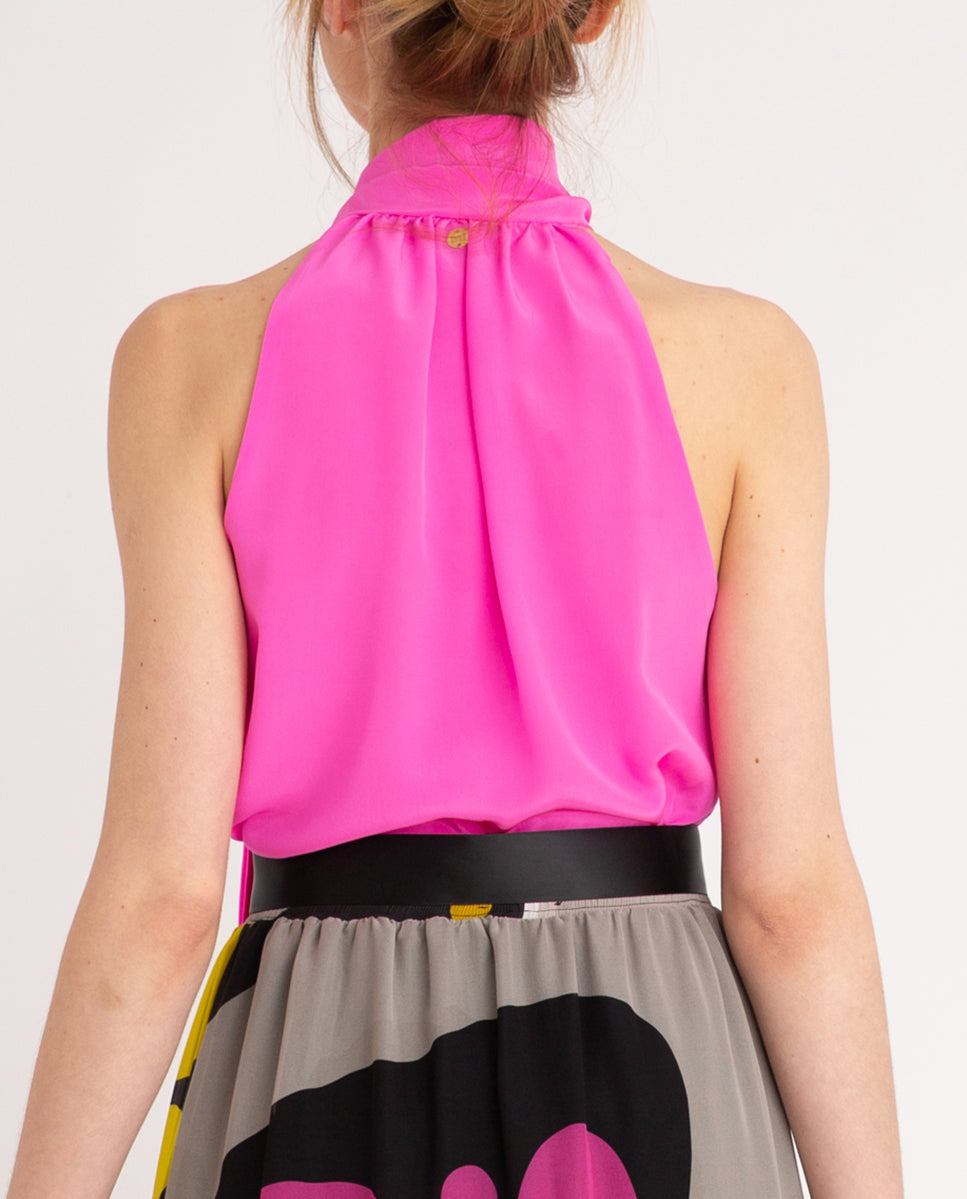 Halterneck Pink Top